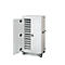 Armoire mobile pour chargement d'ordinateur portable, L 920 x P 500 x H 1540 mm, 26 compartiments, verrouillage 2 points, 2 roulettes avec frein, gris clair