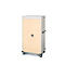 Armoire mobile pour chargement d'ordinateur portable, L 920 x P 500 x H 1540 mm, 26 compartiments, verrouillage 2 points, 2 roulettes avec frein, ivoire clair