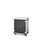 Armoire mobile pour chargement d'ordinateur portable, L 930 x P 500 x H 1060 mm, 16 compartiments, verrouillage 2 points, 2 roulettes avec frein, anthracite