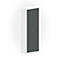 Armoire NEVADA, 6 HC, portes en bois, l. 800 x P 445 x H 2220 mm, blanc/gris foncé 