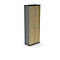 Armoire NEVADA, L 800 x P 445 x H 2225 mm, gris foncé/chêne