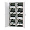 armoire pour acides et bases asecos SL-CLASSIC, portes à charnières, façade gris clair, L 1197 x P 603 x H 1965 mm