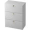 Armoire pour dossiers suspendus TOPAS LINE, 3 hauteurs de classeurs, avec extension totale, gris clair/gris clair