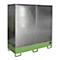 Armoire pour matières dangereuses BAUER GS-2, en tôle d'acier, accessible en fauteuil roulant, pour 2 fûts de 200 l, L 1680 x P 690 x H 1780 mm, vert