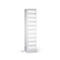 Armoire pour ordinateur portable avec fonction de chargement, 10 compartiments avec serrure à cylindre, tôle d'acier gris clair RAL 7035 / blanc pur RAL 9010