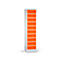 Armoire pour ordinateur portable avec fonction de chargement, 10 compartiments avec serrure à cylindre, tôle d'acier gris clair RAL 7035/orange pur RAL 2004