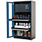 Armoire pour produits chimiques asecos CS-CLASSIC-GF, portes battantes avec découpe en verre, façade bleu gentiane, L 1055 x P 520 x H 1950 mm