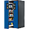Armoire pour produits dangereux V-LINE Asecos, type 90, 2 tiroirs verticaux, gris anthracite/bleu gentiane
