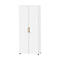 Armoire Start Off Wood, en bois, 6 HC, verrouillable, piètement avec patins, L 800 x P 420 x H 2196 mm, blanc 