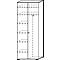 Armoire TOPAS LINE, armoire de classement/vestiaire, 6 hauteurs de classeurs, L 800 mm, gris clair