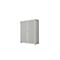 Armoire-vestiaire, 2 portes, l. 100 cm, 5 HC, aluminium blanc