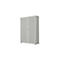 Armoire-vestiaire, 2 portes, l. 100 cm, 6 HC, alu blanc