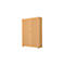 Armoire-vestiaire, 2 portes, l. 100 cm, 6 HC, coloris hêtre