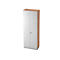 Armoire-vestiaire, étagères à gauche, l. 800 x P 420 mm, coloris noyer/argent