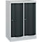 Armoire vestiaire Resisto de C+P, 2 compartiments, 2 casiers, L 772 x P 540 x H 1077 mm, gris clair/gris anthracite
