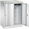Armoire vestiaire Resisto de C+P, 2 compartiments, 2 casiers, L 772 x P 540 x H 1077 mm, gris clair
