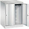 Armoire vestiaire Resisto de C+P, 2 compartiments, 2 casiers, L 772 x P 640 x H 1077 mm, gris clair
