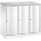 Armoire vestiaire Resisto de C+P, 3 compartiments, 3 casiers, L 1148 x P 540 x H 1077 mm, blanc trafic