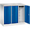 Armoire vestiaire Resisto de C+P, 3 compartiments, 3 casiers, L 1148 x P 540 x H 1077 mm, gris clair/bleu gentiane