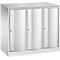 Armoire vestiaire Resisto de C+P, 3 compartiments, 3 casiers, L 1148 x P 540 x H 1077 mm, gris clair