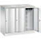 Armoire vestiaire Resisto de C+P, 3 compartiments, 3 casiers, L 1148 x P 540 x H 1077 mm, gris clair