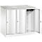 Armoire vestiaire Resisto de C+P, 3 compartiments, 3 casiers, L 1148 x P 640 x H 1077 mm, blanc signalisation
