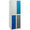 Armoire vestiaire, tôle d'acier, l. 315 x P 500 x H 875 mm, serrure de sécurité à loquet rotatif, assemblée, bleu clair