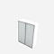 Armoire X-TIME WORK, 3 HC, portes vitrées, 860 x 430 x 1310 mm, verre/alu