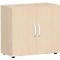 Armoires à portes battantes PALENQUE, 2 HC, l. 800 x P 420 x H 752 mm, érable