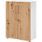Armoires Breno, 3 HC, verrouillables, 28 kg par étagère, L 800 x P 420 x H 1100 mm, blanc/chêne rouvre