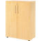 Armoires Breno, 3 HC, verrouillables, 28 kg par étagère, L 800 x P 420 x H 1100 mm, érable/érable