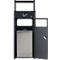 Asbak-afvalbak voor binnen en buiten, B 330 x D 280 x H 880 mm