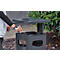 Asbak en prullenbak met afneembaar dak, 70 liter, B 395 x P 395 x H 910 mm, antraciet