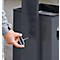Asbak en prullenbak met afneembaar dak, 70 liter, B 395 x P 395 x H 910 mm, rood