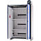 Asecos acculaadkast ION-PRO-90 PC, 3 geperforeerde plateaus + stopcontacten, 1 lekbak, B 1193 x D 615 x H 2224 mm