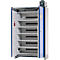 Asecos acculaadkast ION-PRO-90 PC, 6 geperforeerde legplanken + stopcontacten, 1 lekbak, B 1193 x D 615 x H 2224 mm