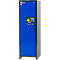Asecos acculaadkast type 90 ION-CHARGE-90, 5 vakken, B 599 x D 615 x H 1953 mm, antracietgrijs/ gentiaanblauw