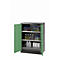 asecos CS-CLASSIC chemische opslagkast, scharnierende deuren, reseda groen front, B 810 x D 520 x H 1105 mm