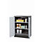 asecos CS-CLASSIC chemische opslagkast, scharnierende deuren, voorzijde in veiligheidsgeel, B 810 x D 520 x H 1105 mm