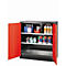 asecos CS-CLASSIC chemische opslagkast, scharnierende deuren, voorzijde in verkeersrood, B 1055 x D 520 x H 1105 mm