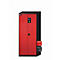 asecos CS-CLASSIC chemische opslagkast, scharnierende deuren, voorzijde in verkeersrood, B 810 x D 520 x H 1950 mm