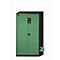 asecos CS-CLASSIC-F chemische voorraadkast, scharnierende deuren, reseda groen front, B 1055 x D 520 x H 1950 mm