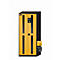 asecos CS-CLASSIC-G armoire de stockage de produits chimiques, portes à charnières avec découpe en verre, façade en jaune de sécurité, L 810 x P 520 x H 1950 mm