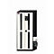 asecos CS-CLASSIC-G chemische opbergkast, scharnierende deuren met glasuitsparing, voorkant zuiver wit, B 810 x D 520 x H 1950 mm