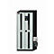 asecos CS-CLASSIC-G chemische voorraadkast, scharnierende deuren met glasuitsparing, front in lichtgrijs, B 810 x D 520 x H 1950 mm