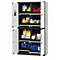 asecos CS-CLASSIC-MultiRisk chemische opslagkast, scharnierende deuren, zuiver wit front, B 1055 x D 520 x H 1950 mm