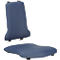 Asiento acolchado para silla de taller bimos SINTEC/SINTEC 2, desmontable, cuero sintético, antibacteriano, azul