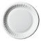 Assiette en carton Papstar Pure, jetable, ronde, Ø 200 mm, qualité alimentaire, certifiée FSC® &amp; compostable, blanche, 10 x 100 pièces