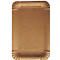 Assiettes en carton Papstar Pure, jetables, carrées, 130 x 200 mm, qualité alimentaire, certifiées FSC® &amp; compostables, marron, 250 pièces