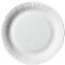 Assiettes en carton Papstar Pure, jetables, rondes, Ø 230 mm, qualité alimentaire, certifiées FSC® &amp; compostables, blanches, 6 x 100 pièces